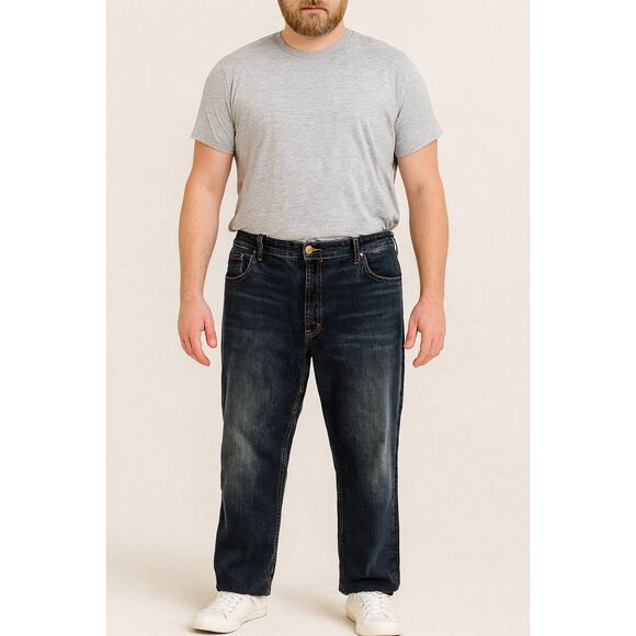 Urban Star Men’s Dark Wash Straight Leg Jeans 40x32 Cotton Blend - Picture 1 of 7